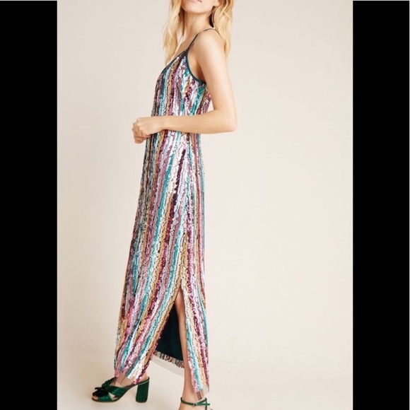 Marguerite sequenced slip dress